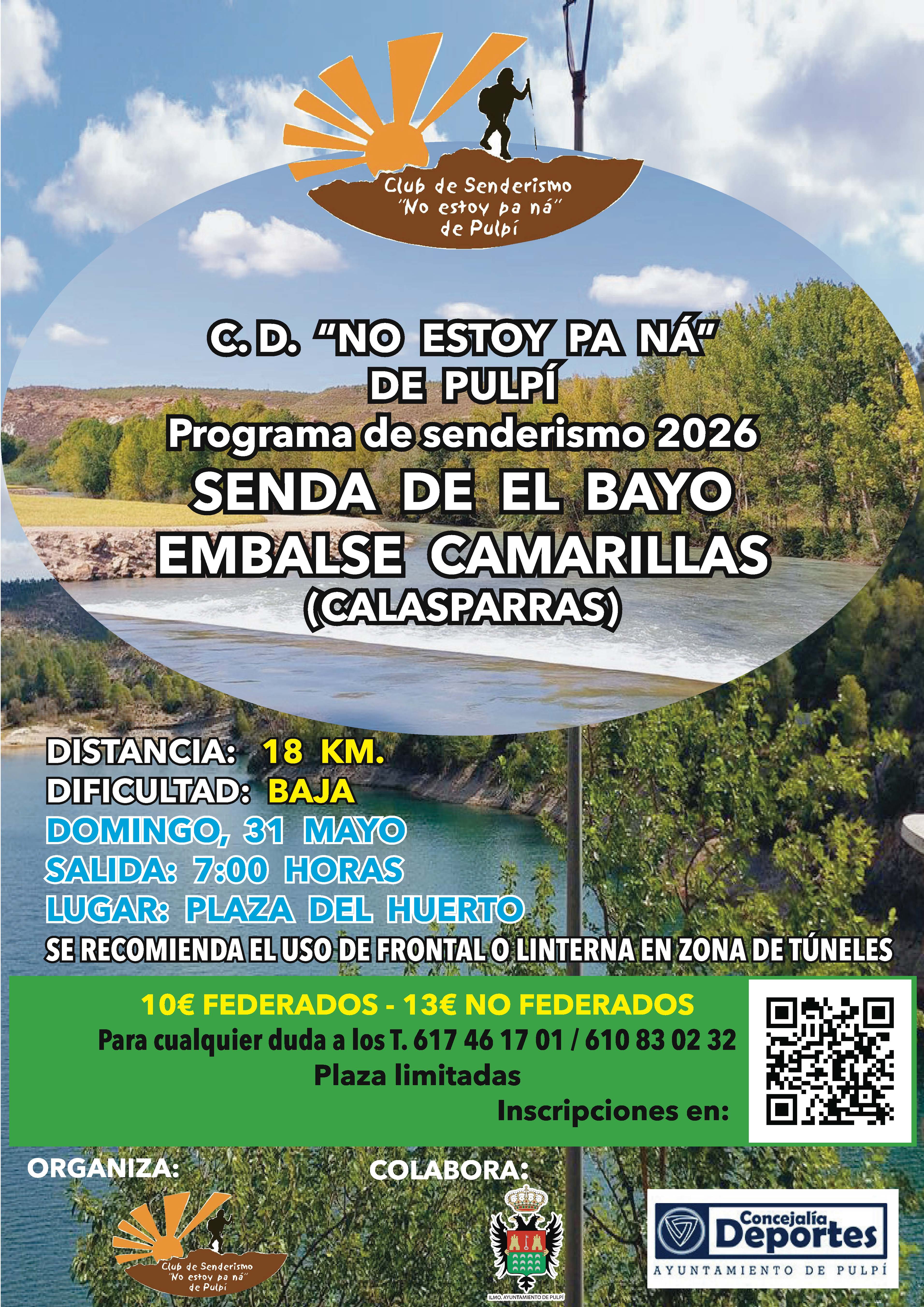 RUTA SENDERISMO CALASPARRA  DOMINGO 31 MAYO 2026 PROGRAMA CLUB 